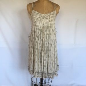 Free People boho gauze metallic  dress